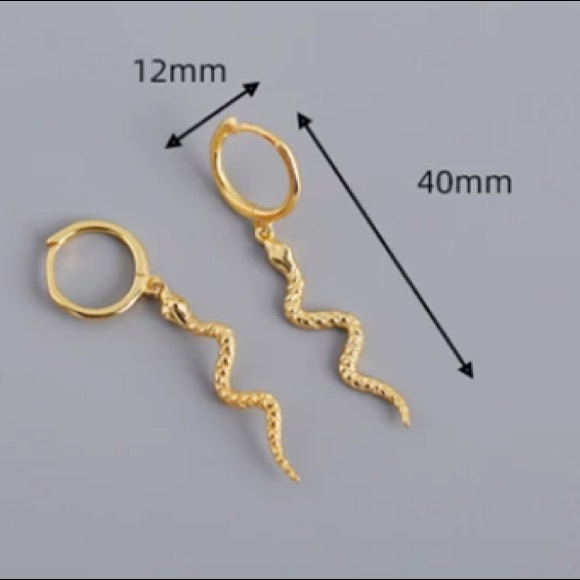 🐍 Insta sterling silver snake earrings - Picture 5 of 5